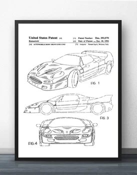 1994 Ferrari F40 Brevet Plan Arta De Perete Vopsea De Perete Decor Panza Printuri Canvas Arta Poster Picturi În Ulei Fara Rama