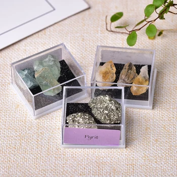 1Box Minerale Naturale Specimen Naturale Cristal de Cuarț Ornamente de Piatră de Vindecare Decor Acasă de Predare Exemplare Cadouri pentru Copii