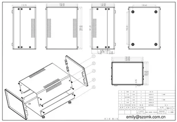 (1buc)150x110x195mm industriale caz electronice cabina de diy cutie de fier pentru cutia electronică Standard cutie de Fier pentru dispozitivul cutie de metal
