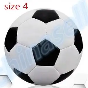 1buc-negru Clasic alb Dimensiune copil de 4 în aer liber Butil interior Minge de Fotbal Standard Dimensiune adult 5 PU Minge de Fotbal minge de Formare