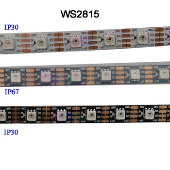 1m 5m 5050 RGB Pixeli Inteligente Led Strip Lumină DC5V 12V Dual Semnal Individual Adresabile WS2815/WS2813 WS2812 Actualizat lampa de bandă
