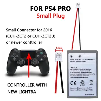 2 buc 3.7 V 2000mAh Baterie pentru Sony PS4 CUH-ZCT2 sau CUH-ZCT2U Pro Slim Bluetooth Dual Shock Controller-a Doua Generație