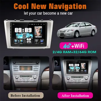 2 din Android 10 Radio auto Player Multimedia Pentru Toyota Camry 6 XV 40 50 2006 - 2011 Auto 2din stereo DVD Navigatie GPS FM/AM