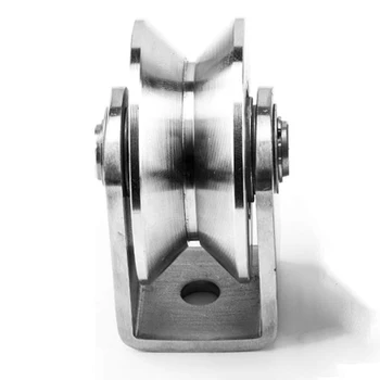2 Inch V Tip Scripete cu Role din Oțel Inoxidabil 304 Poarta culisanta cu Role Rulment Roata pentru Manipularea Materialelor și Mișcare