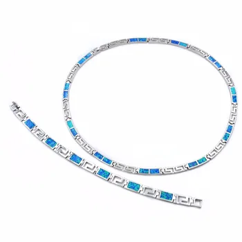 2017 New Sosire Ocean Blue Opal Bijuterii - Cravată Colier și Brățară