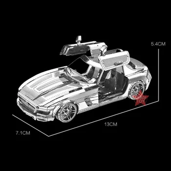 2018 3D Metal Nano Puzzle Aripi de Fluture Masina Sport Vehicul Asambla Kituri Modelul I22219 3D DIY cu Laser Tăiat Puzzle Jucărie