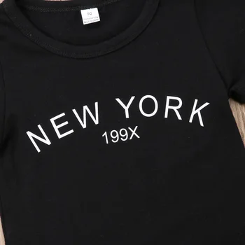 2018 Moda Destul de Vara pentru Fete de Seturi de 2 BUC Scrisoare de Imprimare Negru cu Maneci Scurte T-Shirt, Blaturi de Camuflaj Singur Pieptul Fusta
