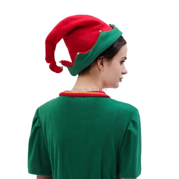 2019 Crăciun Costum de Elf pentru Femei Mos craciun Rochie de Elf de 4-Bucata Set Costume Cosplay