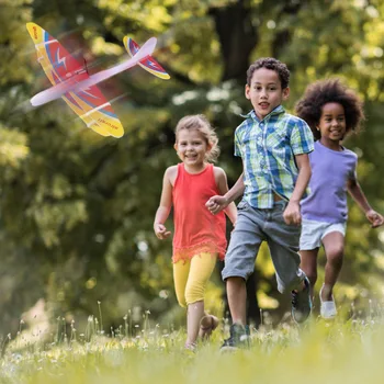 2019 DIY Planor Biplan Spuma Alimentat Zbura Avionul Reîncărcabilă Electrice de Aeronave Model de Știință Jucării Educative Pentru Copii Fierbinte
