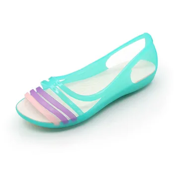 2019 Femei Sandale de Vara Noi EVA Casual Amestecat Culori Bomboane Moale Aluneca Pe Plaja Jeleu Pantofi pentru Femeie Sandale Plate