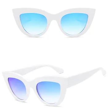 2019 noua moda doamnelor ochi de pisica ochelari de soare retro bărbați triunghi UV400 ochelari brand clasic design leopard ochelari de soare