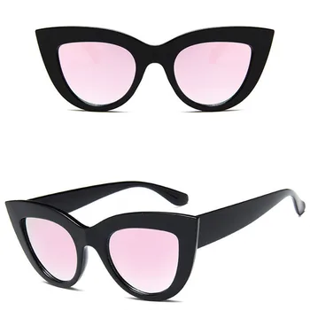 2019 noua moda doamnelor ochi de pisica ochelari de soare retro bărbați triunghi UV400 ochelari brand clasic design leopard ochelari de soare