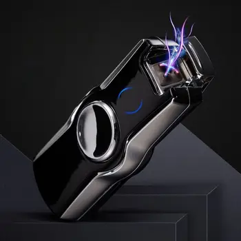 2019 USB Thunder amprenta Bricheta Electronice de Țigară Brichetă cu Plasmă Dublu Arc Palse Puls Windproof Gadget-uri pentru Barbati Cadou