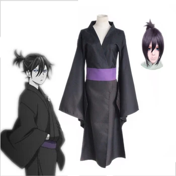 2020 Anime Noragami Yato Cosplay Costum Set Complet Kimono Negru Yukata Haine Centura Costum Pentru Petrecerea De Halloween
