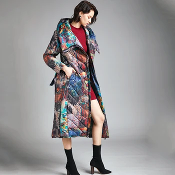 2020 Brand la Modă Haina Geaca pentru Femei cu Gluga Cald Parka Bio Puf Parka Coat de Calitate Inalta Feminin Noua Colectie de Iarna