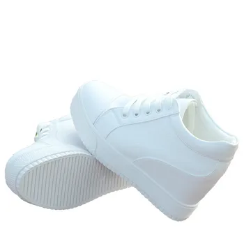 2020 Cald Alb Tocuri Ascunse Pană Adidași Casual Pantofi pentru Femeie Pantofi cu Platforma pantofi cu Tocuri inalte Pantofi Pene Pentru Femei