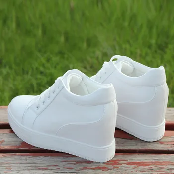 2020 Cald Alb Tocuri Ascunse Pană Adidași Casual Pantofi pentru Femeie Pantofi cu Platforma pantofi cu Tocuri inalte Pantofi Pene Pentru Femei
