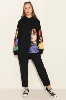 2020 Design Nou Toamna Vânzare Jachete Cu Glugă Femei Casual Femei Streetwear Frida Kahlo Fete Haine Europene Topuri Coreeană