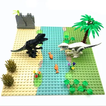 2020 Dinozauri Noi Jucării Cărămizi Pășuni Râu de Munte placa de bază Blocurile Lumea Jurassic Park Dinozaur pentru Copii DIY MOC