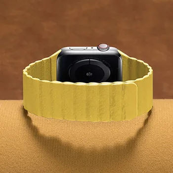 2020 două secțiuni buclă magnetică curea din piele curea Bratara pentru Apple watch iwatch 1/2/3/4/5 Convenabil demontare rapidă uzură