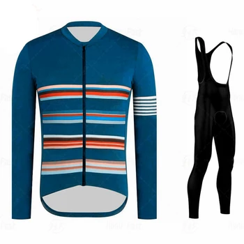 2020 Iarna Noi Thermal Fleece Ciclism Haine Barbati Maneca Lunga Jersey Suit în aer liber de Echitatie Biciclete Imbracaminte Salopete Pantaloni Jersey Seturi