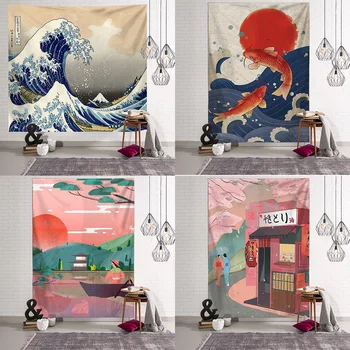 2020 Japoneză pătură mare tapiserie balena arowana dragon phoenix totem agățat de perete boem pat patura decor acasă tapiserie