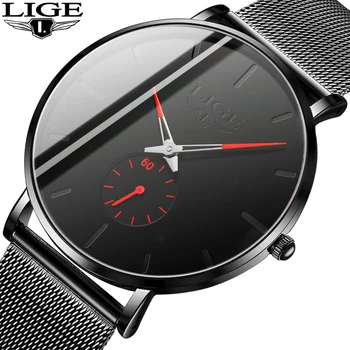 2020 LIGE Casual Subțiri Formați Mens Ceasuri de Top de Brand de ceasuri de Lux Pentru Omul de Plasă Curea Cuarț Ceas Masculin Impermeabil Ceasuri Sport+Cutie
