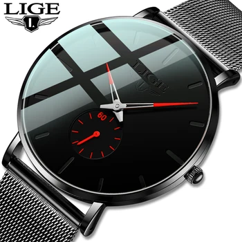 2020 LIGE Simplu Mens Ceasuri de Top de Brand de ceasuri de Lux Barbati Mesh Curea Cuarț Ceas Casual Sport Impermeabil Ceas Relogio Masculino