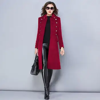 2020 moda de iarna plus dimensiune lână femei sacou haina high-end breasted dublu feminin de îmbrăcăminte subțire canadiană șanț L1105