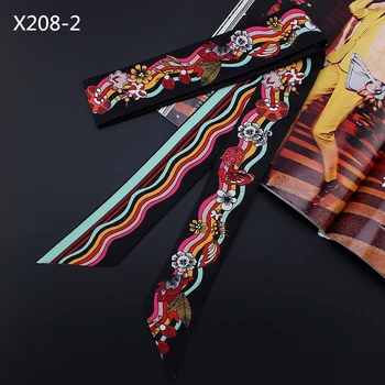 2020 Moda Mătase Slab Esarfa Femei Cravată Gât Imprimeu Floral Doamna Banda De Păr Mâner Sac Eșarfe Guler Panglică Wrist Wraps Noi