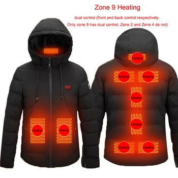 2020 Nou 2/4/9 Locuri Încălzite Jacheta Femei și Bărbați Haina Inteligent USB Electric de Încălzire Termică Haină de Iarnă Încălzit Vesta Plus Dimensiune
