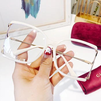 2020 nou brand chic bambus picior de imprimare pătrat femei ochelari supradimensionate dungă ochelari vintage aliaj negru roșu ochelari de nuante