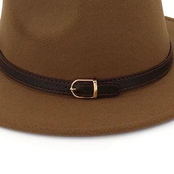 2020 nou Fedora Centura Pălărie Bărbați Femei Imitație de Lână de primăvară de Iarnă Pălării de Fetru de Oameni de Moda Pălărie Jazz Fedoras Chapeau en-gros