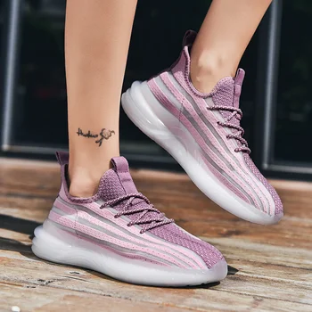 2020 nou roz doamnelor moda casual pantofi pentru bărbați respirabil zbor textura rularea pantofi de sport popcorn unic câteva modele 36-46