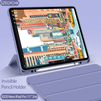 2020 Nou Soft Caz Pentru iPad Pro 11-in. Caz 2nd Gen Cu Creion cu Silicon Capac Inteligent de încărcare Treaz de Somn Sta A2228
