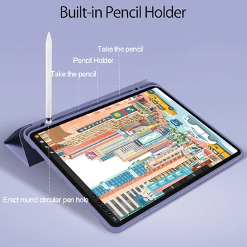 2020 Nou Soft Caz Pentru iPad Pro 11-in. Caz 2nd Gen Cu Creion cu Silicon Capac Inteligent de încărcare Treaz de Somn Sta A2228