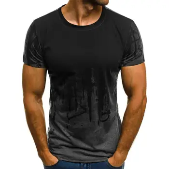 2020 noua moda pentru bărbați sport fitness camuflaj cu mânecă scurtă T-shirt de vară personalitatea de imprimare T-shirt pentru bărbați