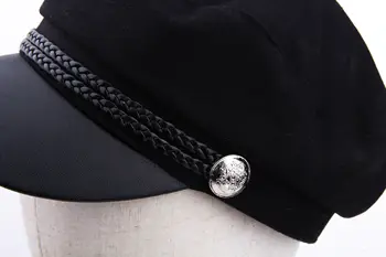 2020 Noua Pălărie De Iarnă Pentru Femei Capac Militare De Epocă Vată Bereta Neagră Gorras Planas Snapback Capace Casual Doamnelor Pălării