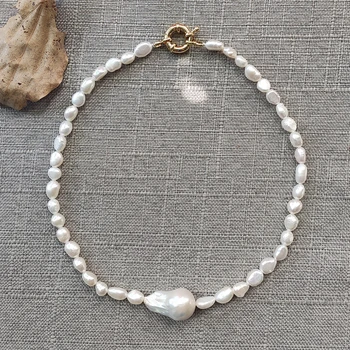 2020 Noutate perle naturale colier Moda Cravată Cu Baroc pearl pandantiv Bijuterii Pentru Femei Minunat cadou ожерелье