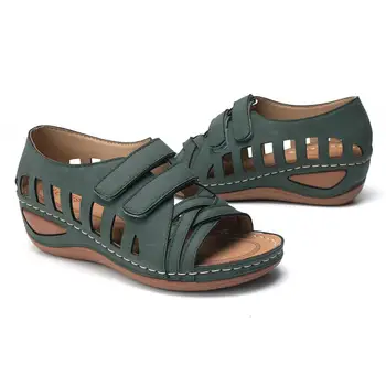 2020 Nouă Femei Sandale Lostisy De Mari Dimensiuni Femei Traversa Centura Respirabil Culoare Pură Sandale Glezna-Folie Sandalia Feminina Size35-43
