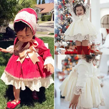 2020 Printesa Fată Rochie Copii Pentru Copii Fete Toddler Princess Concurs De Petrecere Catifea Tutu Rochie De Dantelă Rochii Bownot