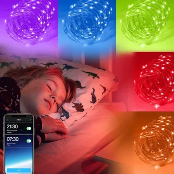 2020 Smart Bluetooth cu LED-uri Zână Șir de Lumini APP Control de la Distanță Lampă Decoratiuni de Craciun Ghirlanda Pom de Lumina Lumini Cameră Decor