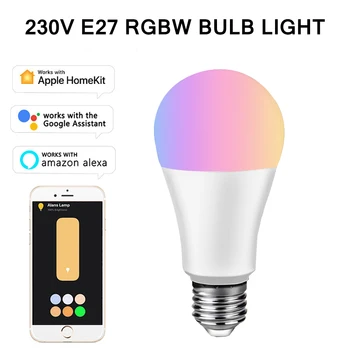 2020 Smart LED Bec WIFI RGB E27 Bec Lampa 110V 8.5 W flux luminos plin de culoare Alb Rece Lumina Calda Acasă Inteligent Bec