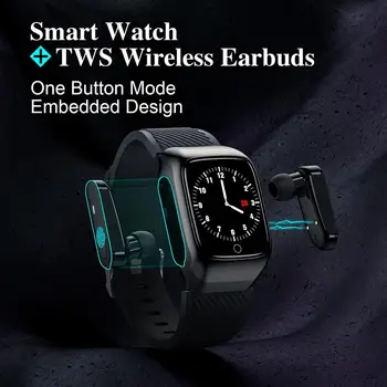 2020 Sport Ceas Inteligent TWS Cască Bluetooth 2 In1 Bărbați Femei Monitor de Ritm Cardiac Smartwatch Tracker de Fitness Pentru Android IOS