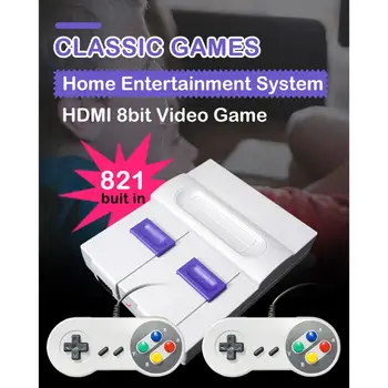 2020 SUPER MINI SNES, NES Retro Clasic Joc Video Consola Joc TV Player Built-in 821 Jocuri cu Dual Console Jocuri Accesorii