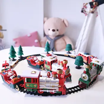 2020New Crăciun Electric vagon de Tren Jucărie pentru Copii Electric Jucărie Tren Set de Curse de Transport Rutier Jucării