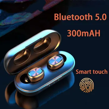 2021 B5 TWS Bluetooth Căști fără Fir 5.0 Touch Control Căști Impermeabil 9D Muzica Stereo Cască 300mAh Putere Banca