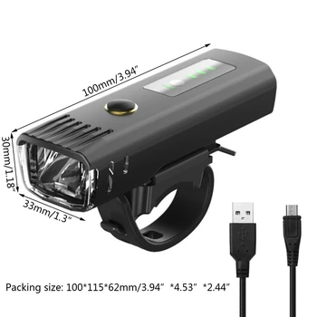 2021 Bicicletă Nouă Lumină Set USB Reîncărcabilă Biciclete Fata Far Stop Spate 4 Moduri