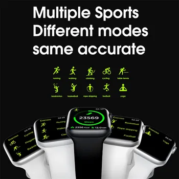 2021 IWO W46 Ceas Inteligent 44mm Wireless Chargomg Temperatura Corpului 1.75 Inch HD IP68 Sport Smartwatch Smartwatch Tracker de Fitness