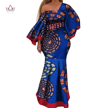2021 Nou africane rochii pentru femei bazin riche stil femme haine africane grațioasă doamnă imprimare ceara plus dimensiunea rochie de petrecere WY4044